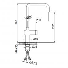 Смеситель для кухни Frap F40808