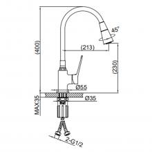 Смеситель для кухни Frap F4461-2