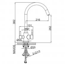 Смеситель для кухни Frap F43899-41
