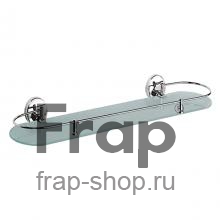 Стеклянная полка в ванную комнату Frap F1607-1 Хром/Стекло